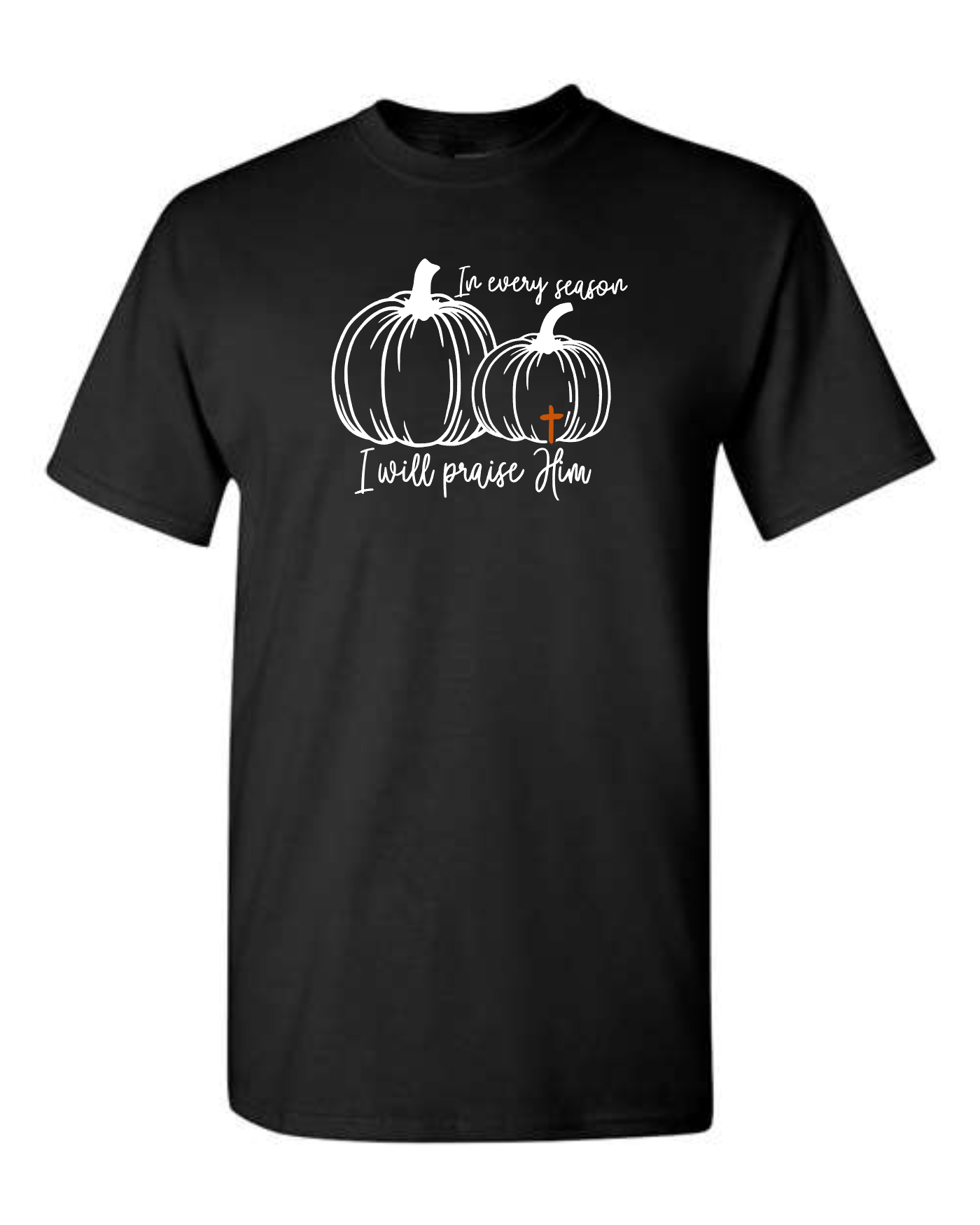 T-shirt Crew Neck Cotton, Fall Praise Him