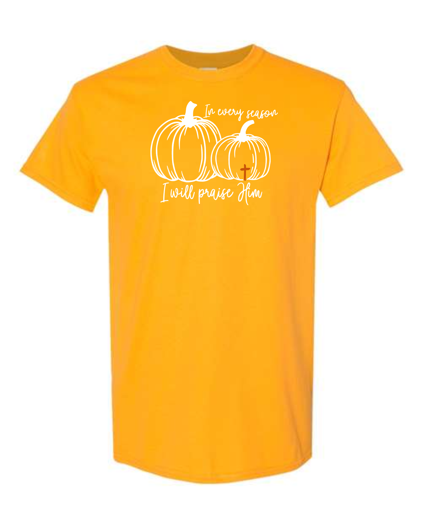 T-shirt Crew Neck Cotton, Fall Praise Him
