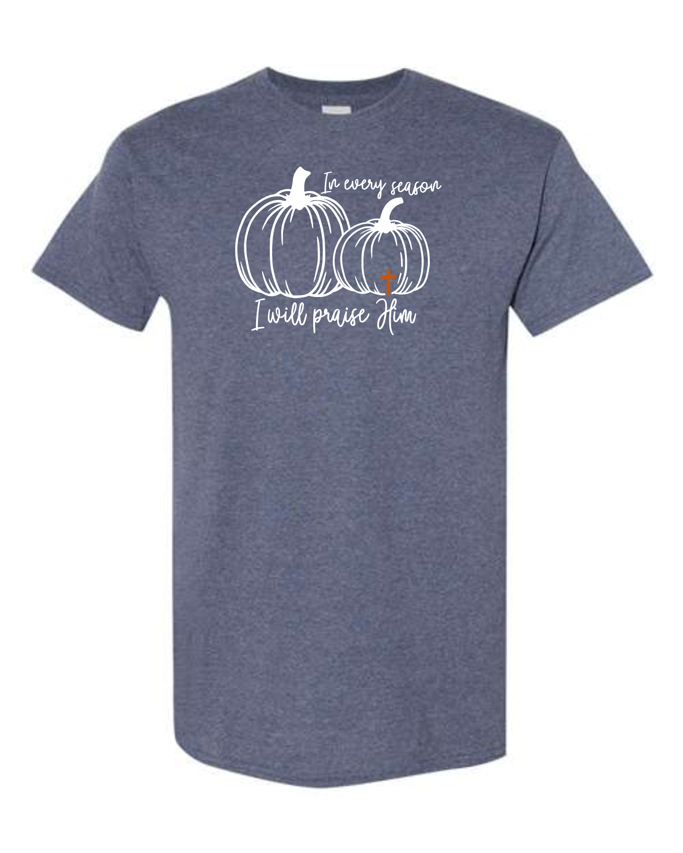 T-shirt Crew Neck Cotton, Fall Praise Him