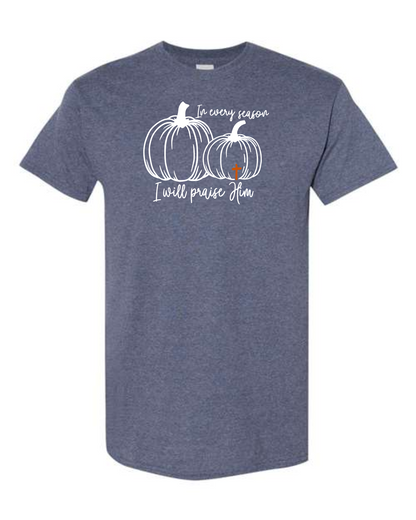 T-shirt Crew Neck Cotton, Fall Praise Him