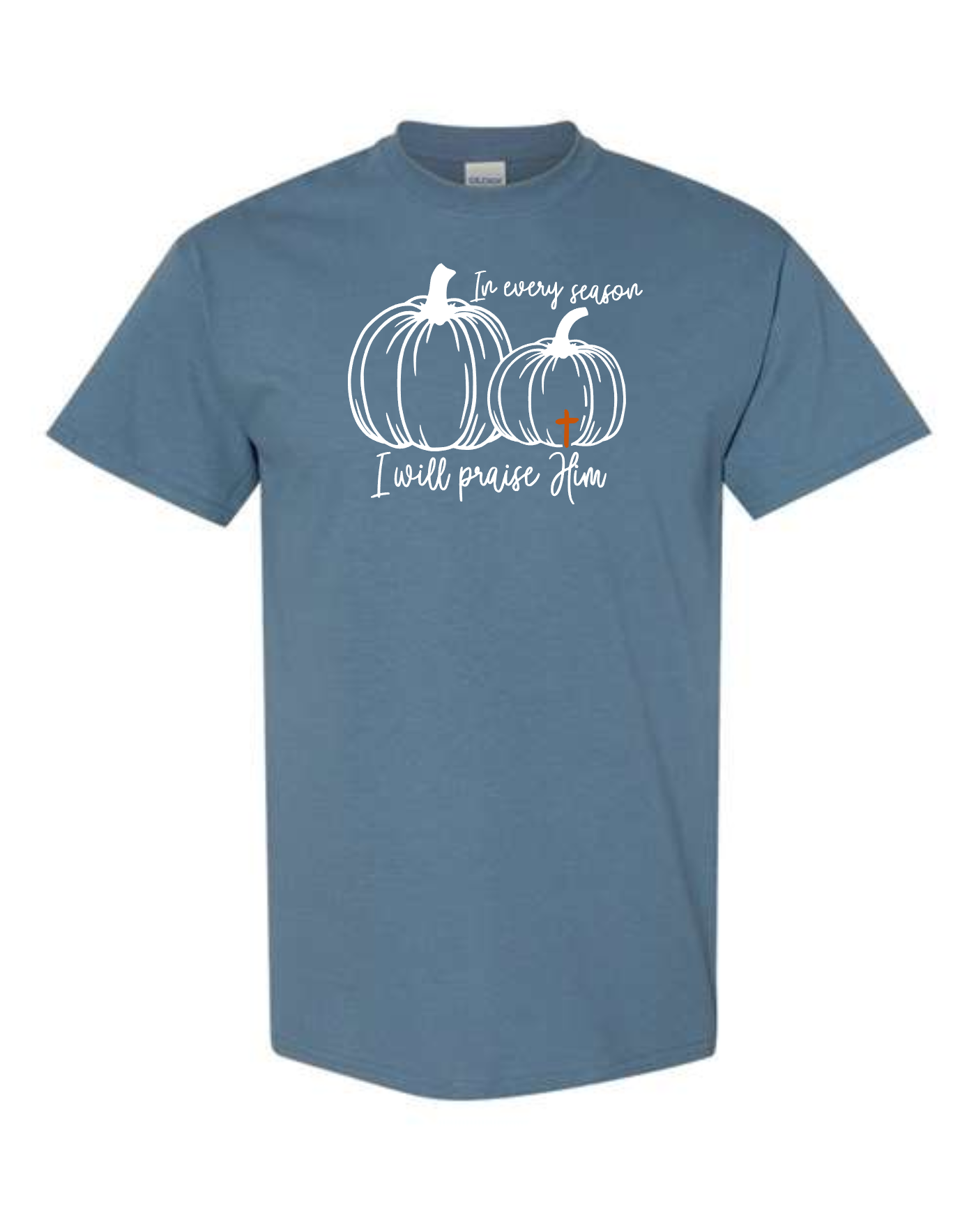 T-shirt Crew Neck Cotton, Fall Praise Him