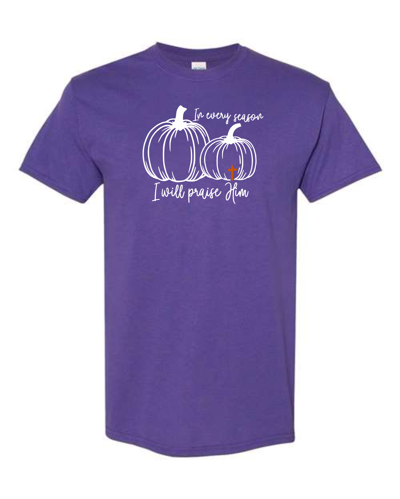 T-shirt Crew Neck Cotton, Fall Praise Him