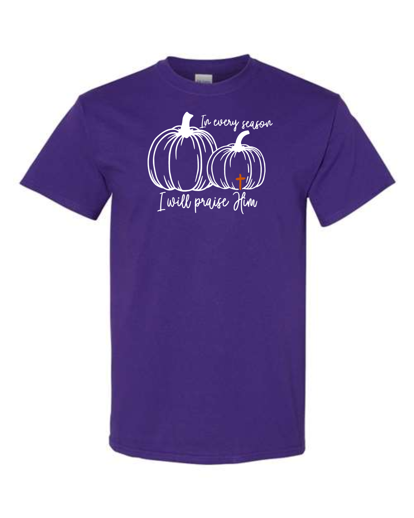 T-shirt Crew Neck Cotton, Fall Praise Him