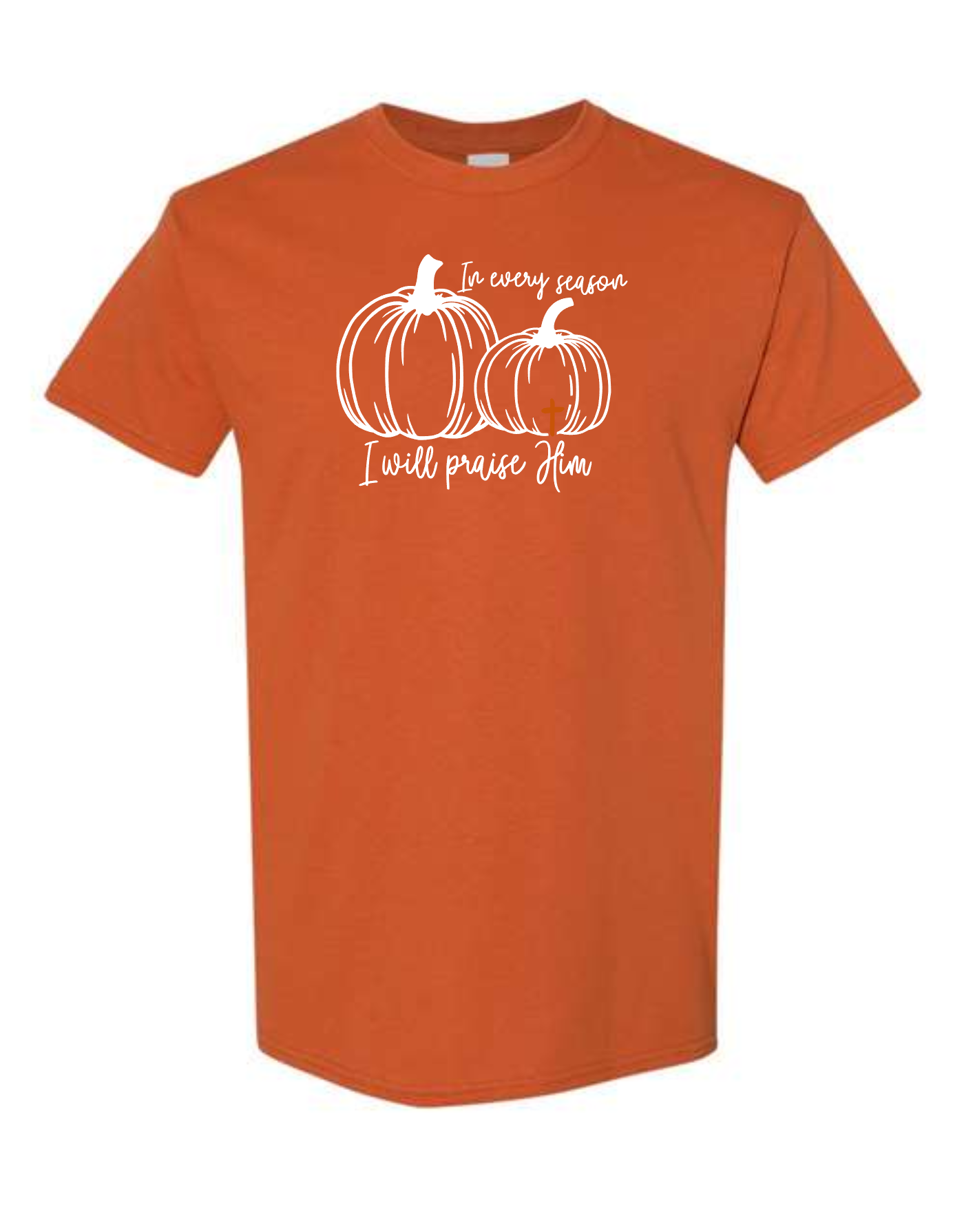 T-shirt Crew Neck Cotton, Fall Praise Him