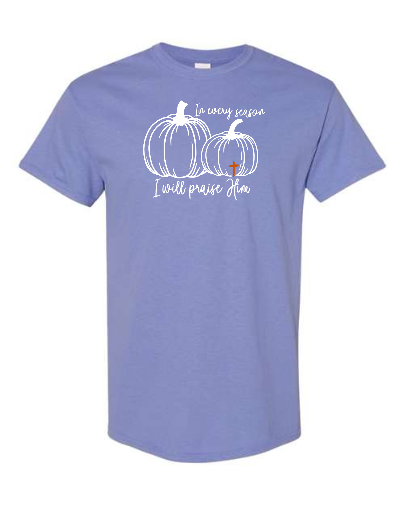 T-shirt Crew Neck Cotton, Fall Praise Him
